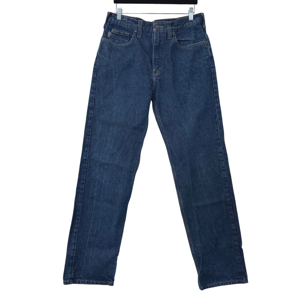 Carhartt Relaxed Fit Denim‎ Jeans Mens 34x34 B460 DVB Dark Wash Workwear Utility